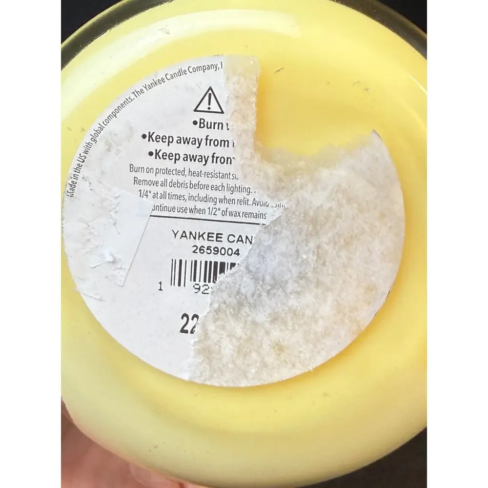 Yankee Candle LEMON & WHITE ROSE 22 oz Pickleball Single Wick Large Jar Candle